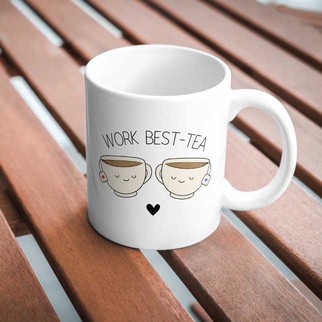 Cute Trendy Funny Work Meilleur Thé Café Mug (Créateur téléchargé)