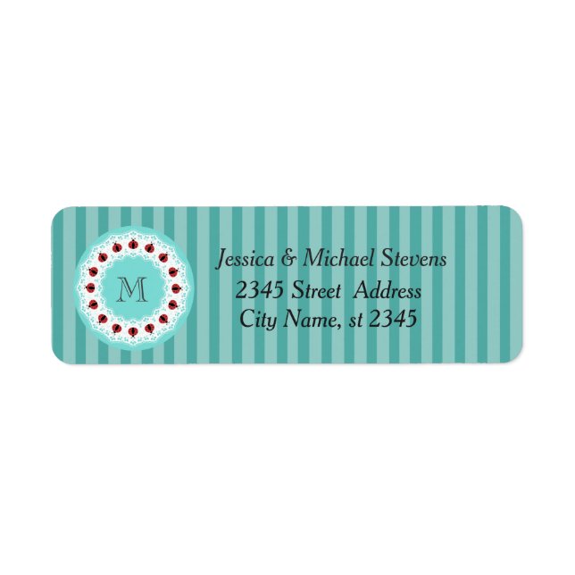 Cute trendy girly chic ladybugs monogram (Front)