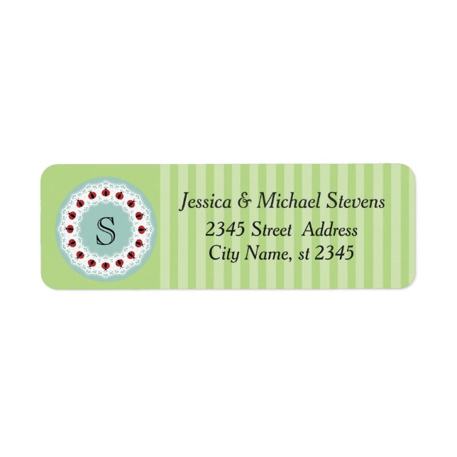 Cute trendy girly chic ladybugs monogram (Front)