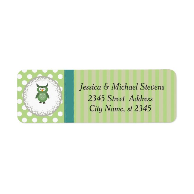 Cute Trendy  girly  fun cartoon owl personalized (Front)