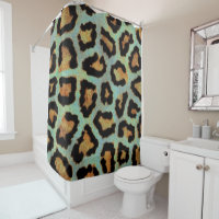 Cute trendy Mint Tease me teal Leopard print