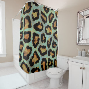 Cute trendy Mint Tease me teal Leopard print