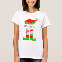 Cute Trendy Mommy Elf Christmas T-Shirt
