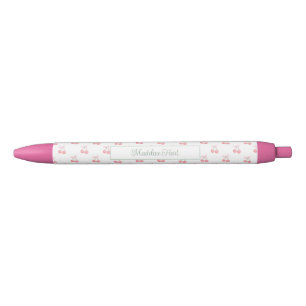 Cute Trendy Personalized Cherries Black Ink Pen