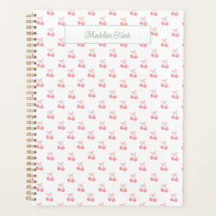 Cute Trendy Personalized Cherries Planner