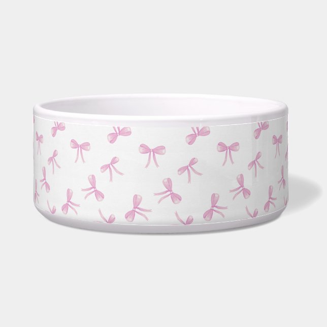 Cute trendy Pink bow Frilly Coquette Pet (Front)