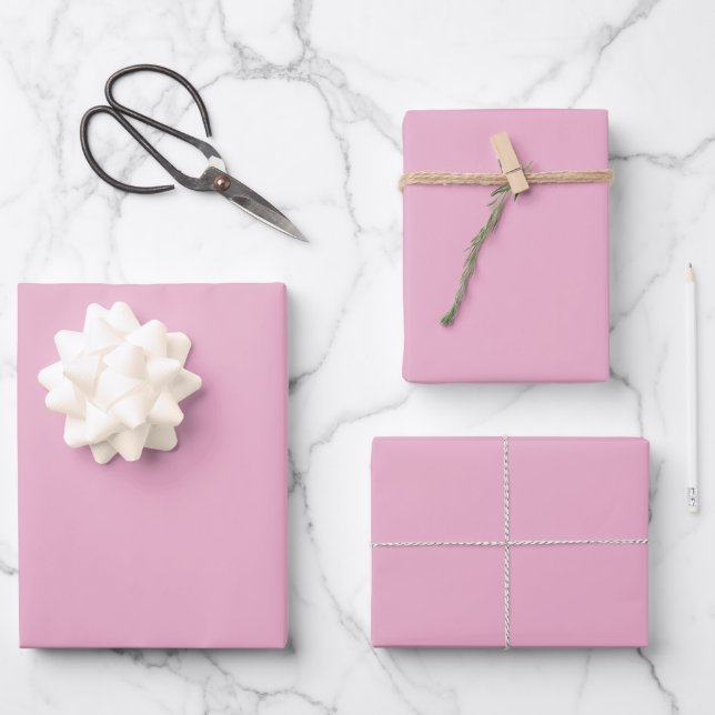Cute Trendy Pink   Wrapping Paper Sheets (Front)