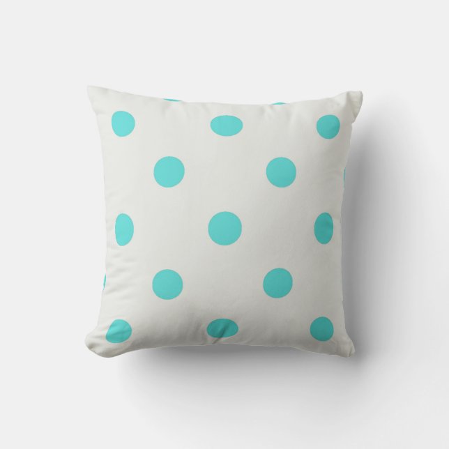 Cute Trendy Polka Dots Throw Pillow (Front)