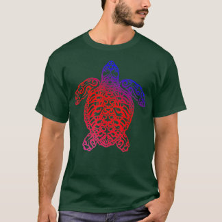 Cute Trendy Sea Turtle Ocean Blue Tribal  Gift  T-Shirt