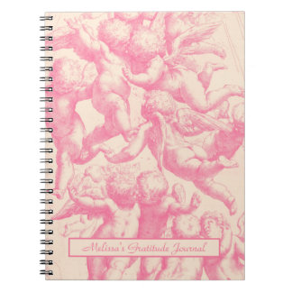 Cute Trendy Vintage Pink Angels Notebook