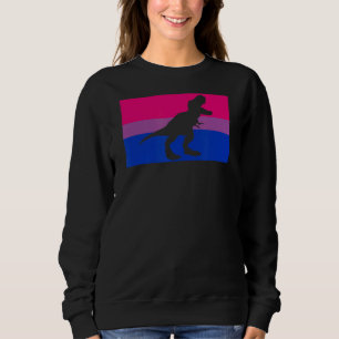Cute Trex Dinosaur Party Gay Bisexual Pride Flag S Sweatshirt