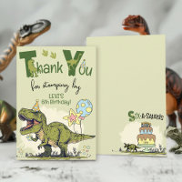 Cute TRex Dinosaur Six-A-Saurus 6th Birthday Party