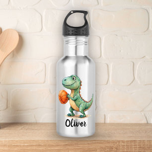 Cute Trex Playing Basketball Personalized 532 Ml Water Bottle