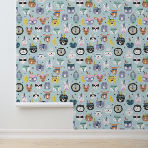 Cute Tribal Face Pattern Wallpaper