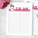 Cute Tribal Kitty Cat To Do List Notepad<br><div class="desc">This notepad has all you need: adorable-ness and lots of spaces for all of your to-dos.  Great gifts for teachers,  moms,  wives,  students,  whoever (because we are all busy)!</div>