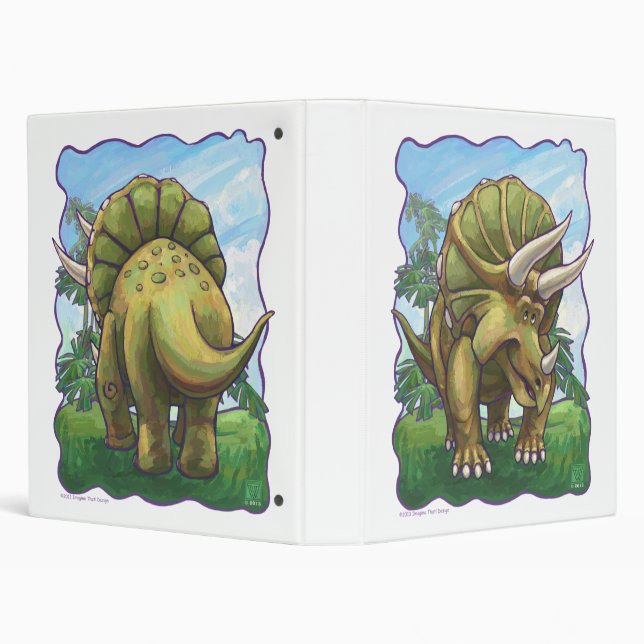 Cute Triceratops Art Gifts & Accessories Binder (Background)