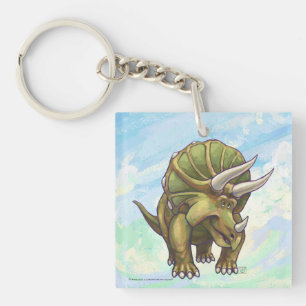 Cute Triceratops Keychain