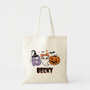 Cute Trick or Treat Boo Candy Sack Tote Bag