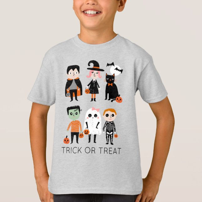 Cute trick or treat halloween kids T-Shirt (Front)