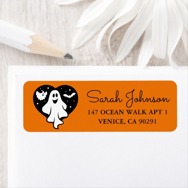 Cute Trick Or Treat Halloween Pumpkin Label (Insitu)