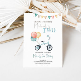 Cute Trike First Birthday Invitation