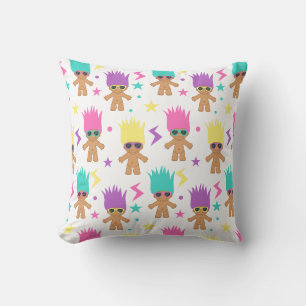 Cute Troll 80's 90's Retro Pattern Cushion