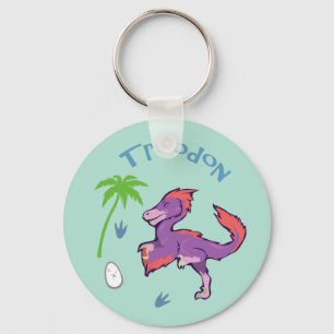 Cute Troodon Keychain