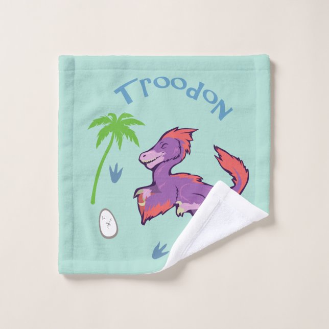 Cute Troodon Wash Cloth (Wash Cloth)