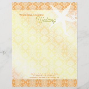 Cute Tropcial Starfish Massage Spa Business Letterhead