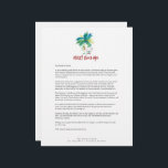 Cute Tropical Christmas Letterhead Template<br><div class="desc">Transform your holiday correspondence into a work of art with this tropical Christmas letterhead template. Each sheet is a canvas of enchanting colours and delicate strokes, adding a touch of creativity to your Christmas letters, invitations, and well-wishes. Celebrate the season with tropical charm with these Merry Beach-mas letters. If you...</div>