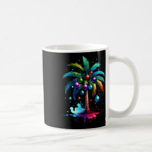 Cute Tropical Christmas Vacation Palm Tree Christm Coffee Mug