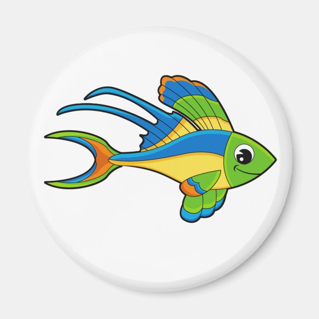 Cute Tropical Fish Magnet (Front)