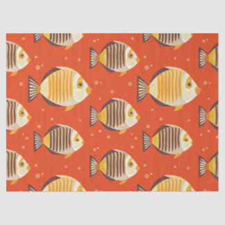 Cute Tropical Fish Pattern Tissue Paper