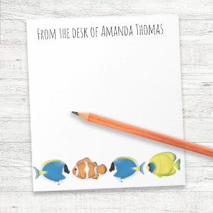Cute Tropical Fish Personalized Notepad