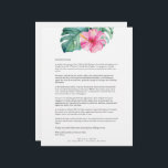 Cute Tropical Floral Letterhead Template<br><div class="desc">Add a tropical twist to your greetings with this unique letterhead template featuring watercolor art. Perfect for crafting year end letters, invitations, or festive well-wishes, this design brings a creative and vibrant charm to your correspondence. If you’d like printable letterhead, feel free to send me a message—I’m happy to help....</div>