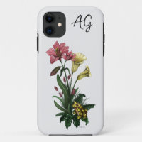 Cute Tropical Frog and Lily Botanical Floral Art