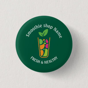 Cute Tropical Fruit Smoothies Fruit Kitchen shop 1 Inch Round Button