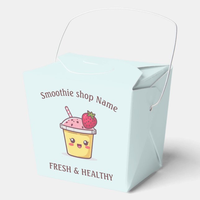 Cute Tropical Fruit Smoothies Fruit Kitchen shop Favor Box (Front)