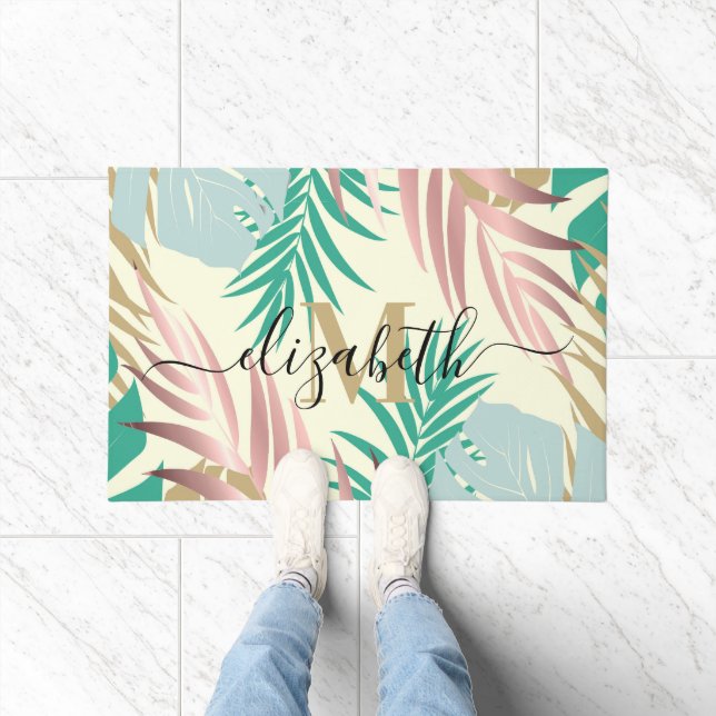Cute Tropical Leaves Doormat (Indoor)