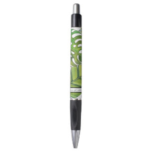 Cute Tropical Leaves In Watercolor Pen