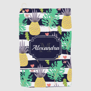 Cute Tropical Pattern Golf Towel