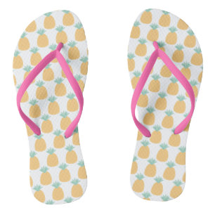 Cute Tropical Pineapple Pattern Flip Flops