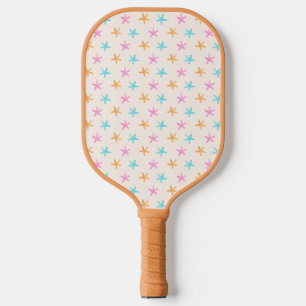 Cute Tropical Starfish Pattern Pickleball Paddle