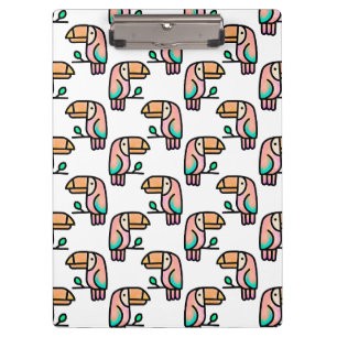 cute tropical toucan bird animal gift for kids clipboard