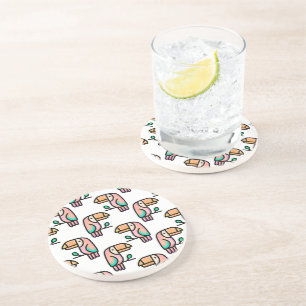 cute tropical toucan bird animal gift for kids coaster