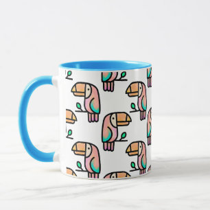 cute tropical toucan bird animal gift for kids mug