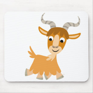 Cute Trotting Cartoon Goat Mousepad