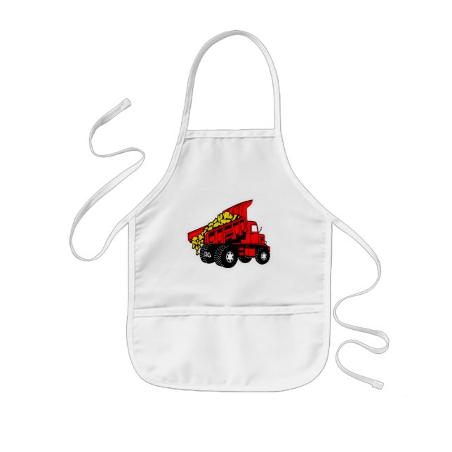 Cute trucks | boys kids apron (Front)