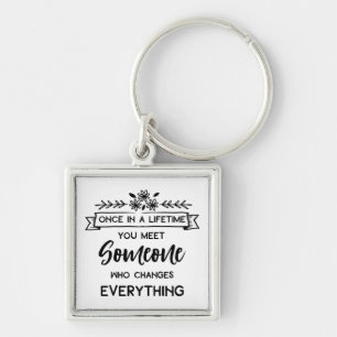Cute True Love Quote - Wedding Bride, Engagement Keychain