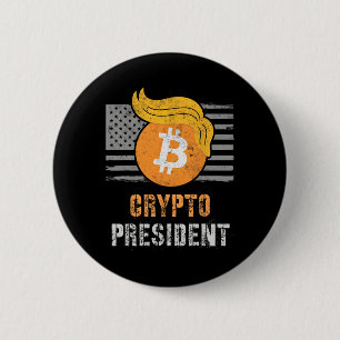 Cute Trump America Crypto President Inauguration B 2 Inch Round Button